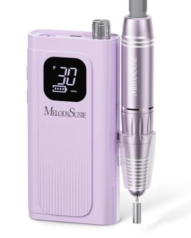 MelodySusie Professional Rechargeable Nail Drill 30000 RPM, Electric Nail File for Shaping, Removing & Polishing Gel Nails, Lightweight & Easy to Use, Ideal for Home & Salon Manicure Pedicure, SC300F