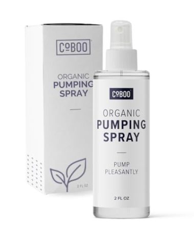 CoBoo Pumping Spray 2 Fl Oz | Organic Skin Lubricant for Breast Pumping | Pump Flange Spray for Breast Shields | Vegan & Lanolin Free, Made in USA | Helps Sore Nipples & Clogged Milk Ducts
