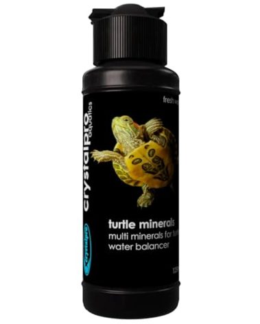 Crystalpro Turtle Minerals 4.22 Oz - Helps Grow a Better Shell and Improves General Health - Mineral Additive for Turtles- Aquarium Salt for Freshwater Tanks - Calcium for Turtle