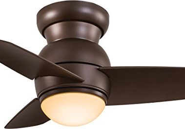 Minka-Aire F510-ORB Flush Mount, 3 Oil Rubbed Bronze Blades Ceiling fan with 30 watts light, Oil Rubbed Bronze