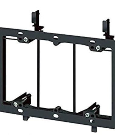 iMBAPrice 3 Gang LV3 Low Voltage Wallplate Mounting Bracket - Black