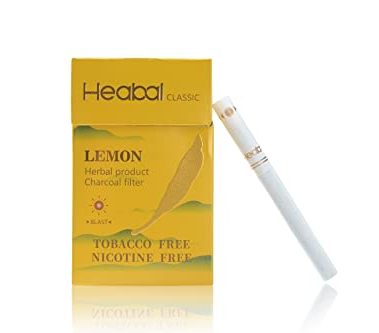 HEABAL Herbal Cigarettes - Nicotine Free & Tobacco Free 20/Pack (Lemon)