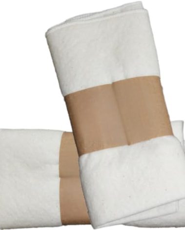 2 Pcs Organic Cotton Flannel for Castor Oil Pack Wrap, Reusable Castor Oil Compress for Liver Detox, Castor Oil Pads for Abdomen, Joints & Other Areas