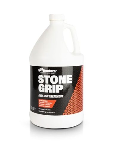 Stone Grip Industrial (Gallon) Non-Slip Floor Treatment for Tile and Stone to Prevent Slippery Floors. Indoor/Outdoor, Residential/Commercial, Works in Minutes for Increased Traction