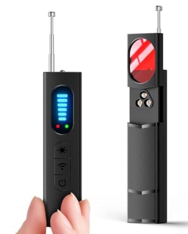 Hidden Camera & GPS Tracker Detector, Portable RF Signal Scanner, Wireless Anti-Spy Finder with 5 Modes for Travel, Car, Office, Hotel, Bathroom