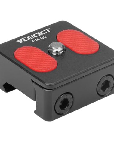 Yueoct Metal Picatinny Dovetail Rail Mount Adapter with 1/4" Screw for Small Video Camera DSLR