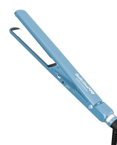 BaBylissPRO Nano Titanium Flat Iron Hair Straightener , 1/2" Ultra- Thin Hair Straightener Iron for Professional Salon Results and All Hair Types