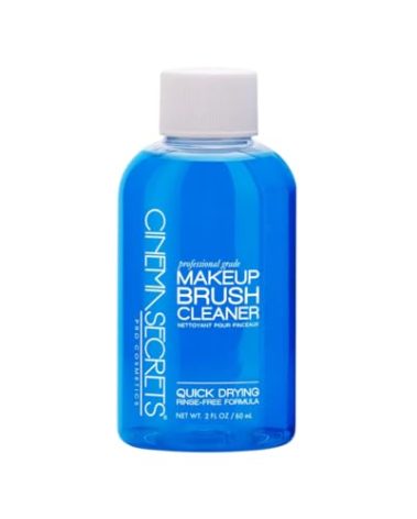 Cinema Secrets Original Blue Vanilla Makeup Brush Cleaner Solution - Professional Cleanser for Makeup Brushes - Quick-Drying, Rinse-Free Formula - Removes Stubborn Waterproof Make Up (2 fl oz)