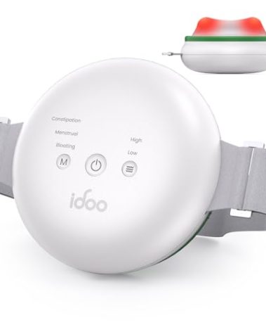 FSA Eligible Items Only List Electric Massager, iDOO Abdominal Massager with Heat to Relieve Indigestion, Bloating, Constipation, Period Cramps, Birthday Gifts for Women Men Mom Dad