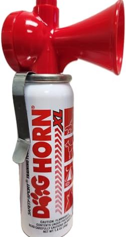 Dog Horn XL – The Original Air Horn for Dogs! Stop Attacks! Scare Coyotes Bear & Wild Animals! Effective Training Tool & Outdoor Safety Alarm for Hiking, Biking, Camping, Boating, & More!