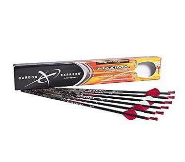 Carbon Express 52113 Maxima Hunter 20-Inch Fletched BuffTuff Plus Carbon Crossbolt with R2 Vanes, 6-Pack, Mossy Oak Treestand Pattern Black