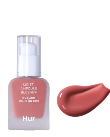 House of Hur Moist Ampoule Blusher, Buildable Water-based Formula, Infused with over 50% moisture essence, no tackiness, long-lasting moisture, weightless feel (03 Rose Brown, 20ml)