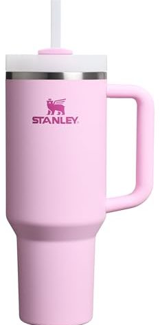 Stanley Quencher H2.0 Tumbler with Handle and Straw 40 oz | Flowstate 3-Position Lid | Cup Holder Compatible for Travel | Insulated Stainless Steel Cup | BPA-Free | Cherry Blossom