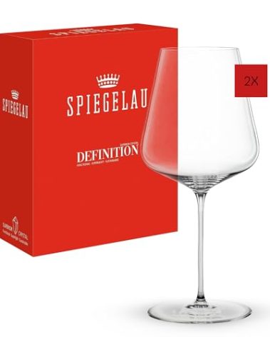 Spiegelau Definition Bordeaux Wine Glasses, European-Made Lead-Free Crystal, Dishwasher Safe,2 count, 26 Ounces