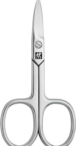 ZWILLING Nail Scissors (slightly curved cutting edge, scissors for hands and feet, hypoallergenic), Polished, Silver, 3.5 inch