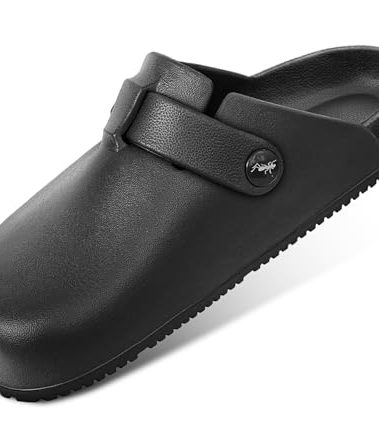 Bigant Womens Clogs,Mercy Mules for Womens Nurse Shoes-Slip on Garden Work Shoes(Black-10 Women/8 Men)