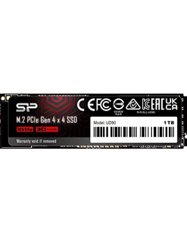 Silicon Power 1TB UD90 NVMe 4.0 Gen4 PCIe M.2 SSD R/W up to 5,000/4,800 MB/s (SP01KGBP44UD9005)