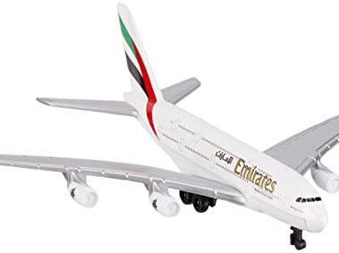 Daron Toy Airplane RT9904 – Emirates A380 – Die-Cast Metal Model Airplane Toy with Plastic Parts for Kids Ages 3+