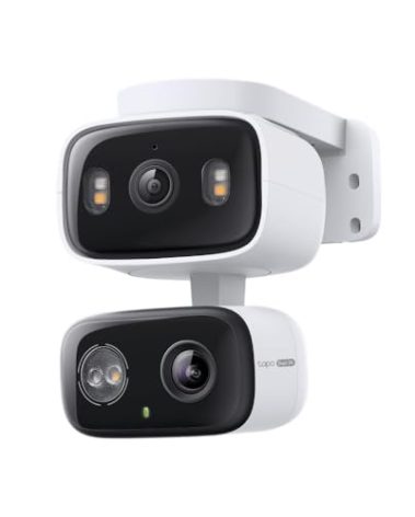 Tapo 2K 3MP Indoor/Outdoor Dual Lens Pan/Tilt Security Camera – 125° Wide-Angle + 6mm Telephoto, 360° Pan, Free Person/Vehicle Detection, SD/Cloud Storage, Works w/Alexa & Google Home – HybridCam Duo