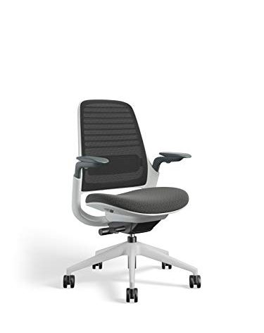 Steelcase Series 1 Office Chair - Ergonomic Work Chair with Wheels for Carpet - Helps Support Productivity - Weight-Activated Controls, Back Supports & Arm Support - Easy Assembly - Graphite, Light