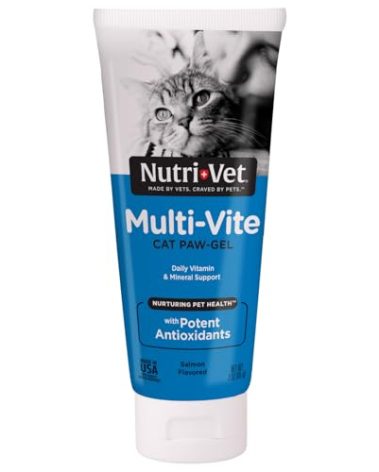 Nutri-Vet Multi-Vite Paw Gel for Cats, Daily Vitamin, Kitten Supplies, Immune Support, Cat Vitamin, Potent Antioxidants, Senior Feline Supplements, 3 oz