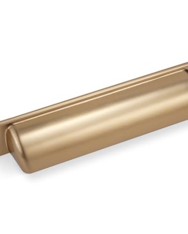 POVEFONK 10 Pack 3.75 inch(96mm) Champagne Copper Kitchen Cabinet Handles Cabinet Cup Pulls Gold Drawer Cup Pulls Kitchen Cabinet Hardware