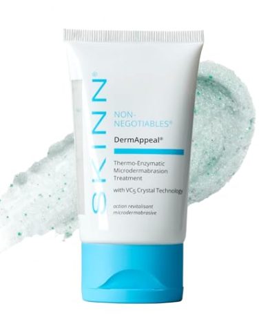 SKINN DermAppeal® Microdermabrasion Treatment for Smoother, Brighter, and Clearer Skin, 2oz - Exfoliating Facial Scrub Removes Dead Skin and Smooths Wrinkles and Fine Lines for Flawless, Glowing Skin
