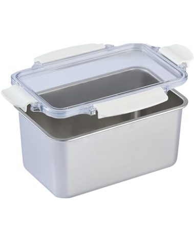 CozyState 2.2QT 304 Stainless Steel Loaf Bread Pan with Lid, 9x5x4 Inch Deep Loaf Bread Baking Nonstick Pans Airtight Lids for Homemade Meatloaf Sourdough