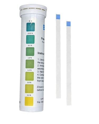 Frying Oil Quality Test Strips, Low Range Free Fatty Acid (FFA) 2.5% [Vial of 50 Test Strips]
