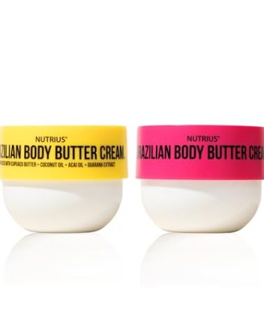 Nutrius Brazilian Body Butter Cream - Coco + Berry Bliss (2 x 6 FL OZ)