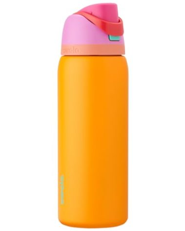 Owala FreeSip Insulated Stainless Steel Water Bottle with Straw for Sports, Travel, and School BPA-Free Sports Water Bottle, 32 oz, Tropical