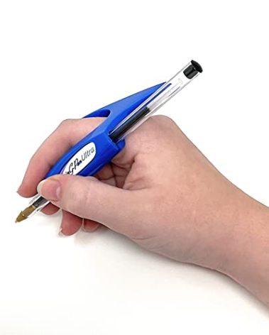 RinG-Pen Ultra Universal Grip Support for Writing, Art Tools, and Daily Living Activities (Medium Blue, Royal Blue)