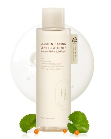 HEVEBLUE Salmon Caring Centella Toner - Salmon PDRN, pH 5.5, Salmon Egg Extract, Centella, Madecassoside, Restore and Rejuvenate, Refine Skin Texture, Low Irritation, Korean Skincare, K-Beauty