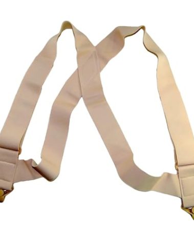 Holdup Tan 2" Hip-Clip Style Under-Ups Suspenders for Men with the Patented Composite plastic Gripper Clasps