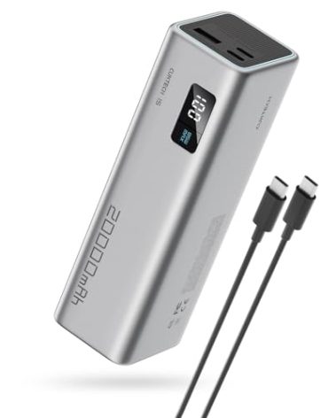 CUKTECH 15 SE Power Bank 20000mAh 65W Laptop Charger, 3-Port USB C Portable Charger, PD 3.0 Fast Charging External Battery Pack for iPhone 16/15/14 Series, Samsung, MacBook, Dell, Steam Deck, and More