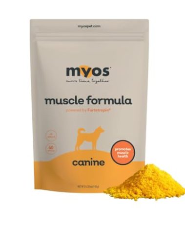 MYOS Canine Muscle Formula - All-Natural Muscle Building Supplement - Helps Reduce Muscle Loss in Aging Dogs and Improve Recovery from Injury or Surgery