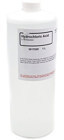 ALDON Innovating Science 0.1M Hydrochloric Acid, 1L Excellent for Chemistry or Refinement Experiments - The Curated Chemical Collection
