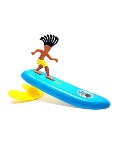 Surfer Dudes Classics Wave Powered Mini-Surfer and Surfboard Toy - Hossegor Hank