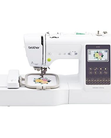 Brother SE700 Sewing and Embroidery Machine, Wireless LAN Connected, 135 Built-in Designs, 103 Built-in Stitches, Computerized, 4" x 4" Hoop Area, 3.7" Touchscreen Display, 8 Included Feet, White