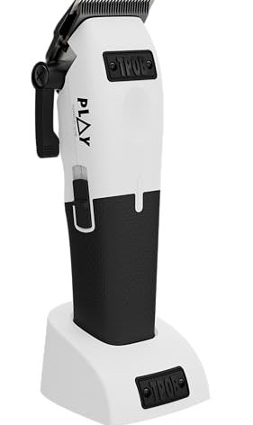 TPOB Play Barber Hair Clippers for Men 7500 RPM with Rubber Grips (White)