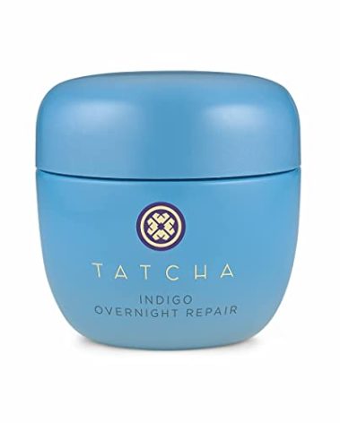 TATCHA Indigo Overnight Repair | Face Cream & Serum Treatment, Fragrance Free Night Cream, 50 ml | 1.7 oz