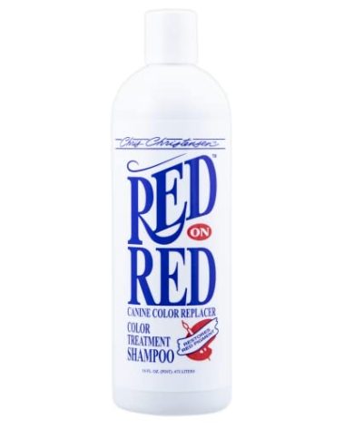 Chris Christensen Red on Red Color Treatment Dog Shampoo, Groom Like a Professional, Restore Color Pigment, Not a Dye, 16oz