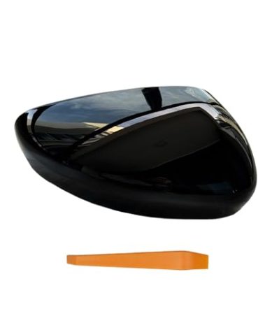 LAUBDGIE Passenger Right Side Mirror Cover Cap Compatible with Ford Escape 2020-2024 SE/SEL Without Turn Signal Light Glossy Black