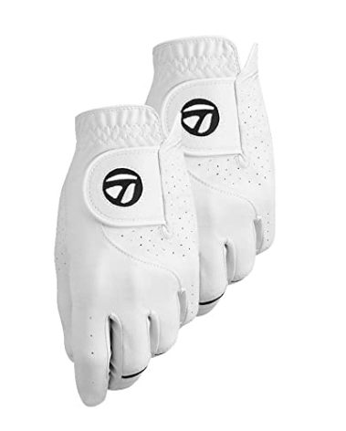 TaylorMade Golf STRATUS TECH GLOVE 2-PACK (WHITE, LEFT HAND, MEDIUM/LARGE), WHITE(MEDIUM/LARGE, WORN ON LEFT HAND)