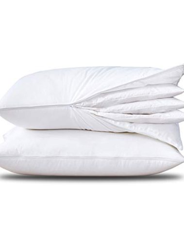 Three Geese Adjustable Layer Goose Feather Pillow,Assemblable Bed Pillow,100% Soft Cotton Cover,Good for Side and Back Stomach Sleeper, Standard/Queen Size,Packaging Include 2 Pillows.
