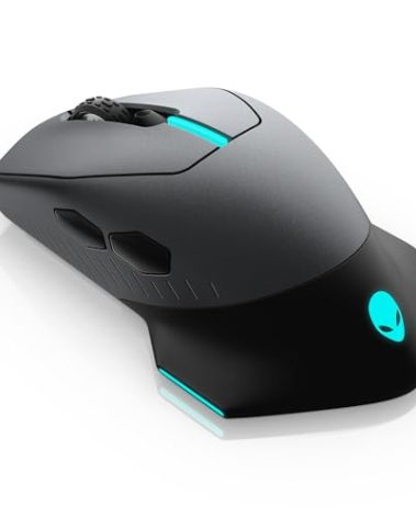 Alienware Wired/Wireless Gaming Mouse AW610M - 16000 DPI Optical Sensor, 350 Hour Rechargeable Battery, 7 Buttons, 3-ZONE 16.8m AlienFX RGB Lighting, Ergonomic - Dark Side of the Moon