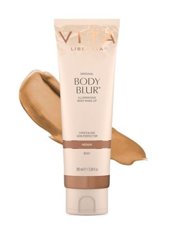 Vita Liberata Body Blur, Leg and Body Makeup. Skin Perfecting Foundation for Flawless Bronze, Easy Application, Radiant Glow, Evens Skin Tone, New Packaging