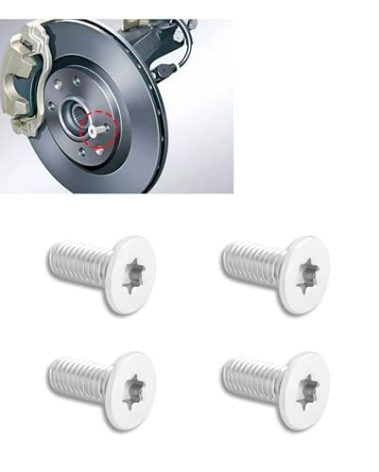 4PCS Brake Rotor Screw Replacement OEM#11609271,Stainless Steel Brake Parts Compatible with Buick Enclave,Chevrolet Suburban Silverado,Standard Auto Parts Brake Rotor Retaining Screw (4PCS)