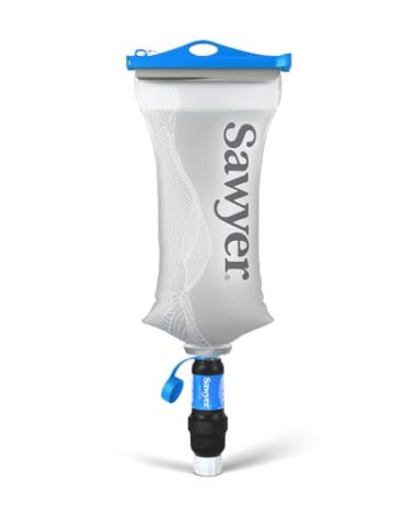 Sawyer Squeeze Water Filtration System, Cnoc Premium 2 Liter Bladder