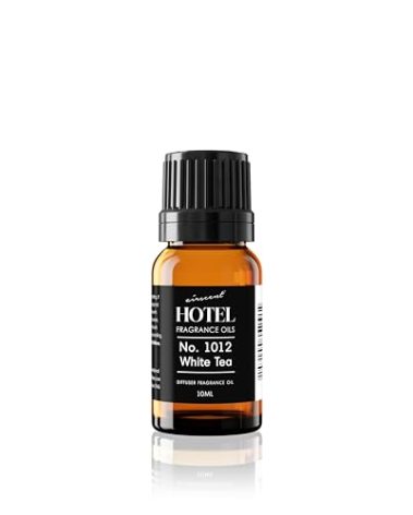 AirScent Hotel Diffuser Oil No. 1012 Inspired by The White Tea Hotel Scent - Premium Fragrance Oil for Ultrasonic and Waterless Diffusers and Crafting - 10 mL, 0.34 fl oz Glass Dropper Bottle